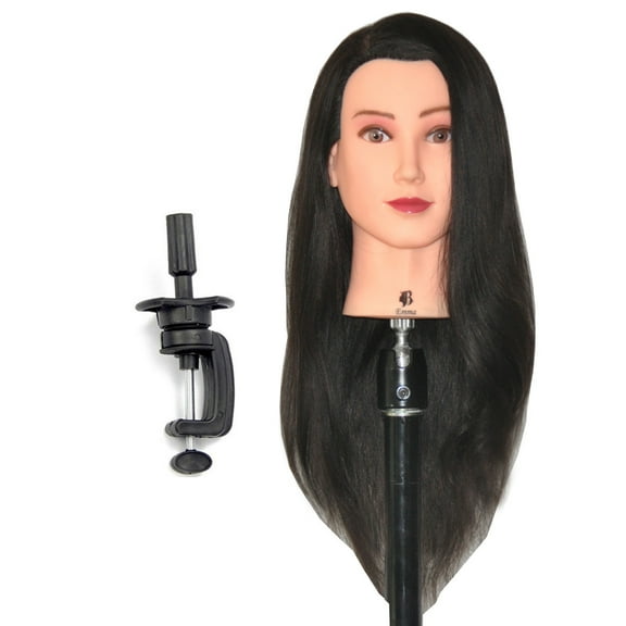 Bellrino 24 " Cosmetology Mannequin Manikin Training Head with Human Hair - Emma