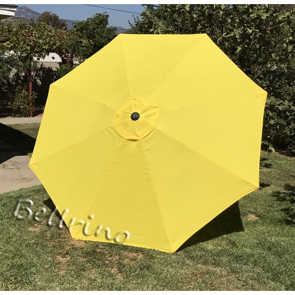 Bellrino Decor 8 Rib Yellow Patio Umbrella Canopy, Fade Resistant