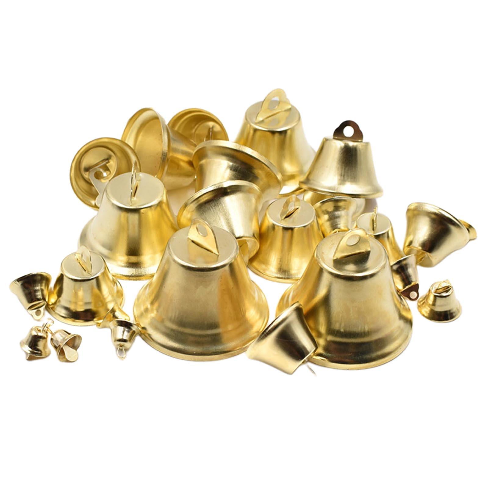 HobbyHerz 100 pieces small bells for crafting, mini bells/bells made of  brass. : : Home & Kitchen