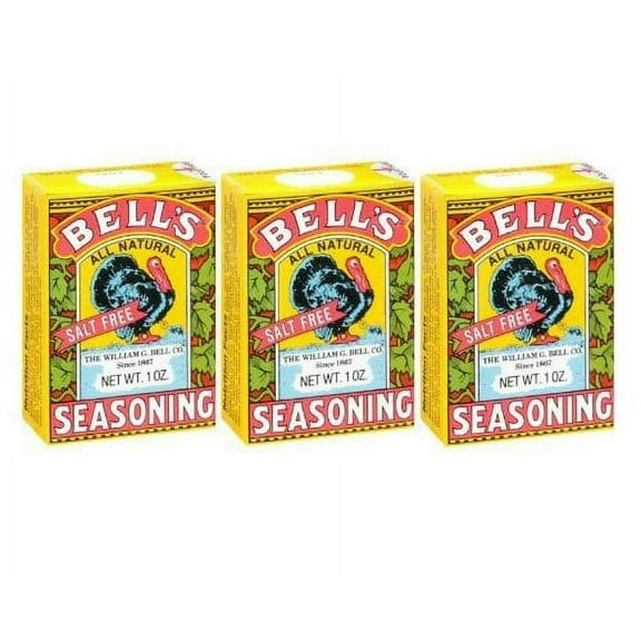 Bell's All Natural Salt Free Poultry / Turkey Seasoning 1 Oz (Pack of 3) H1