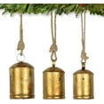 thumbnail image 1 of Christmas Bells for Decorations, Rustic Christmas Decor Vintage Style, Brass Shabby Chic Hanging Decoration Set of 3, 1 of 8