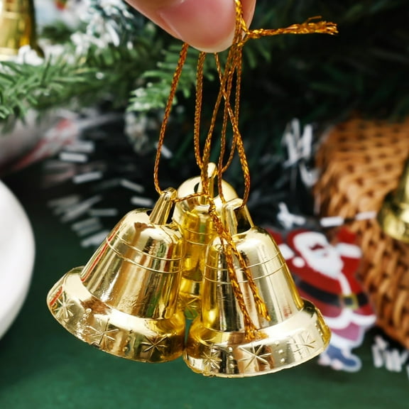 Bells Hanging String, 6 Polished Brass Bells, Decorative Wind Chimes for Home and Garden Dcor, Christmas Gift, Outdoor Garden Ornament, Holiday Bells for Festive Atmosphere