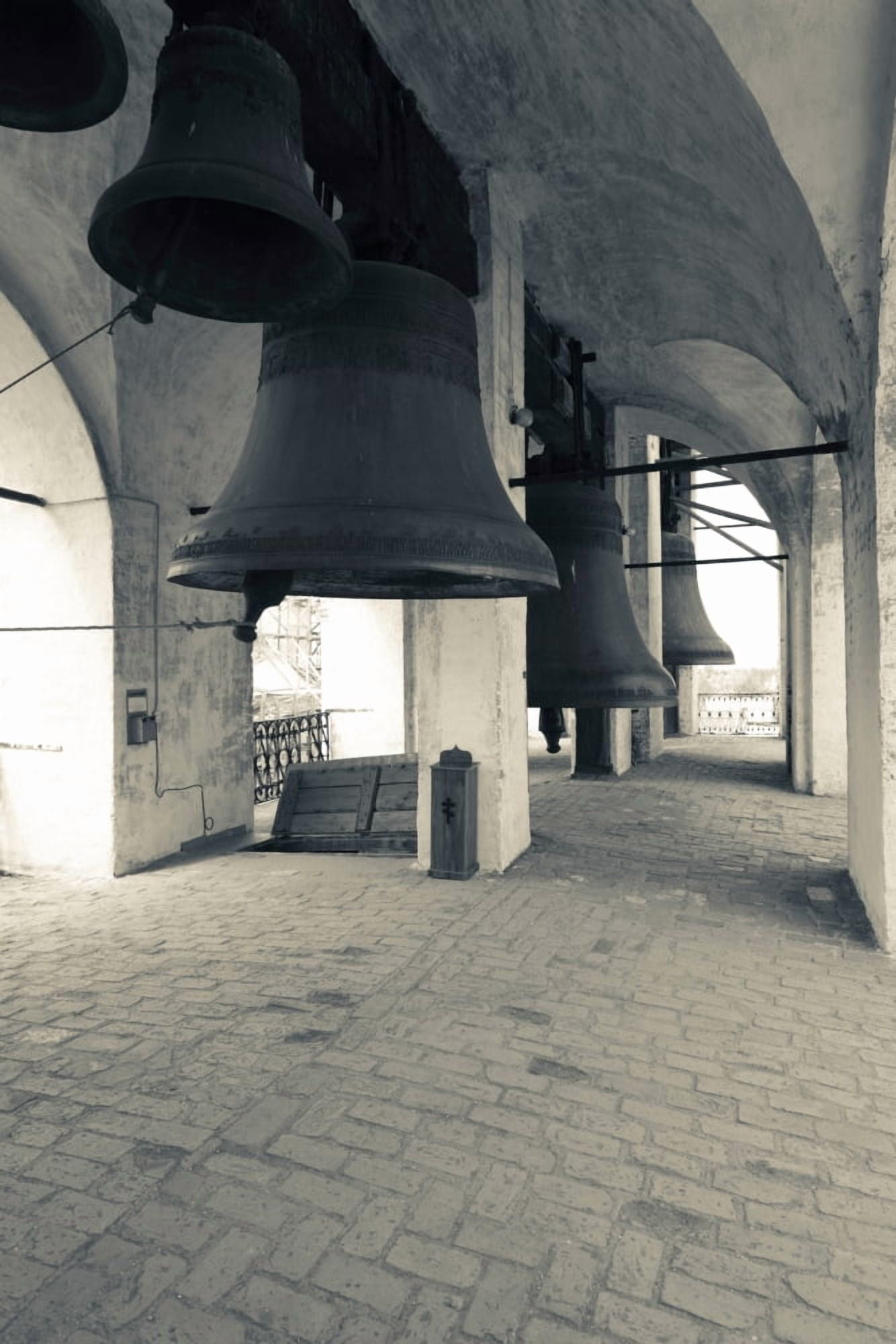 Bells in the Rostov Kremlin bell tower Rostov-Veliky Yaroslavl Oblast Russia Canvas Art - Panoramic Images (27 x 9)