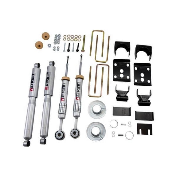 Belltech 971SP Lowering Kit -(+1" to -3" Front Drop/5.5" Rear Drop) w/Street Performance Shocks Fits select: 2011-2013 FORD F150, 2010 FORD F150 SUPERCREW