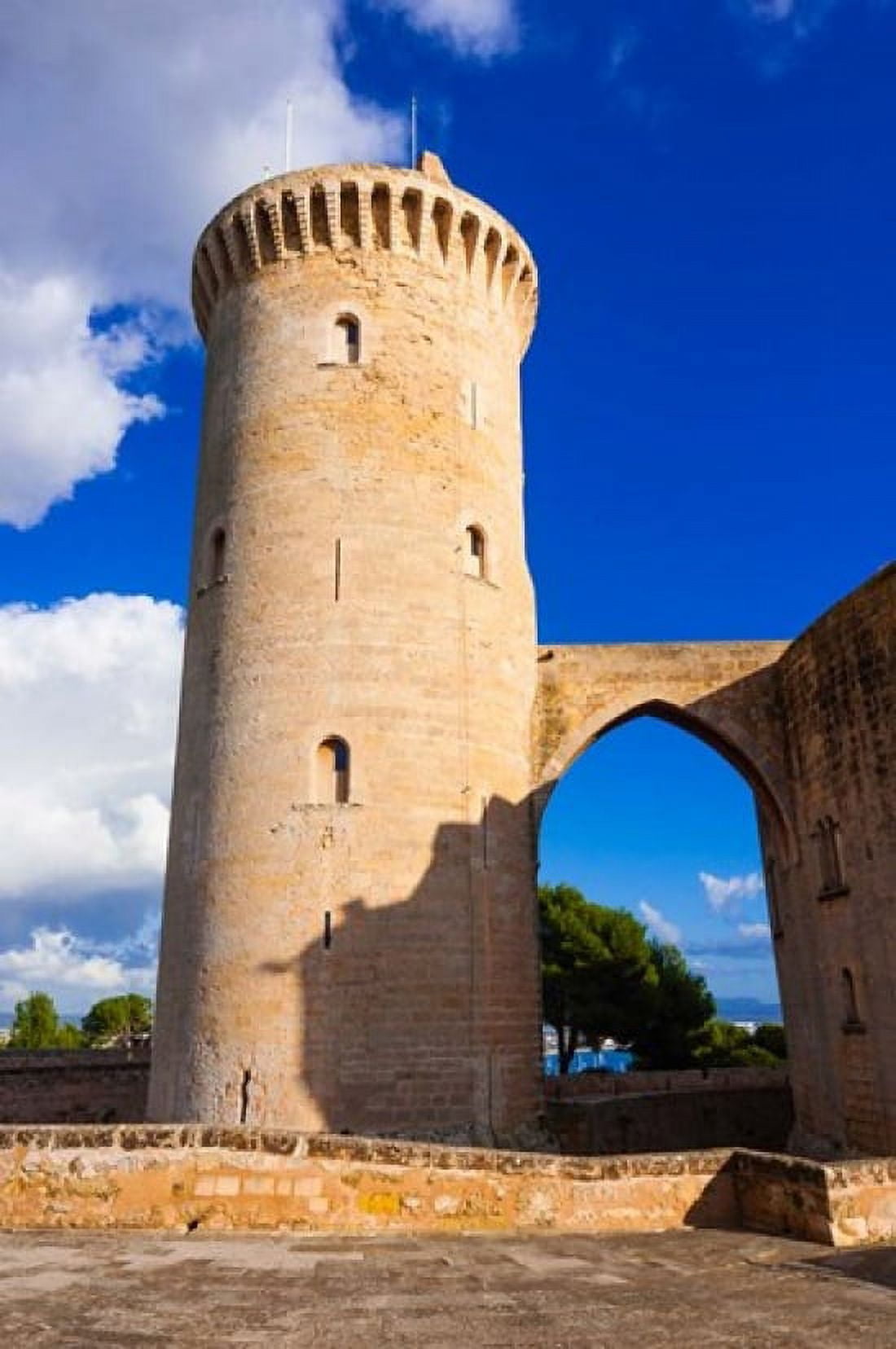 Bellver Castle Palma de Mallorca Majorca Balearic Islands Spain Canvas Art - Nico Tondini DanitaDelimont (23 x 35)