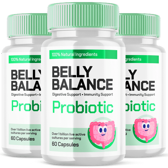 Belly Balance Advanced Digestive Support Probiotics Natural Formula Gut Supplement 180 Capsules