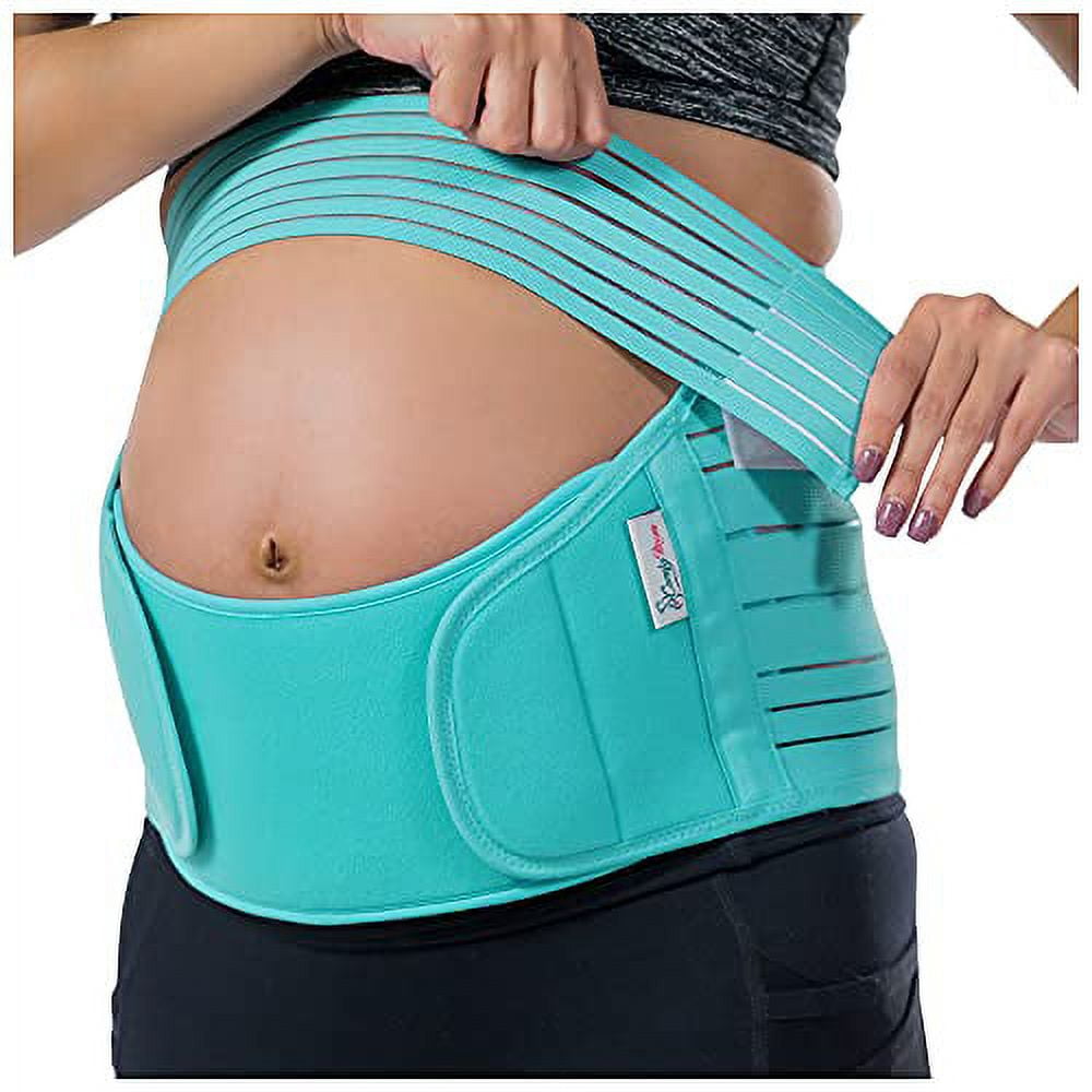 Belly Band for Pregnancy, Pregnancy Belly Support Band - Maternity Belt for  Back Pain. Adjustable/Breathable Belly Support for Pregnancy. (Dark  Mint/Med) 