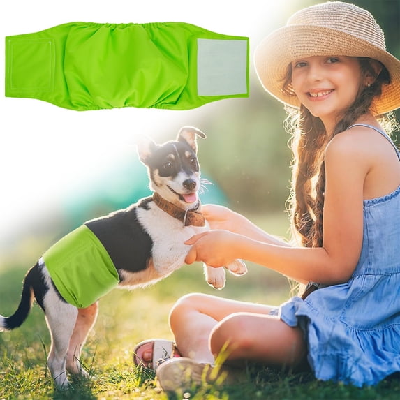 Belly Bands for Male Dogs,Dog Diapers Male,Pet Washable Dog Diapers,Green,16.54"*4.72"