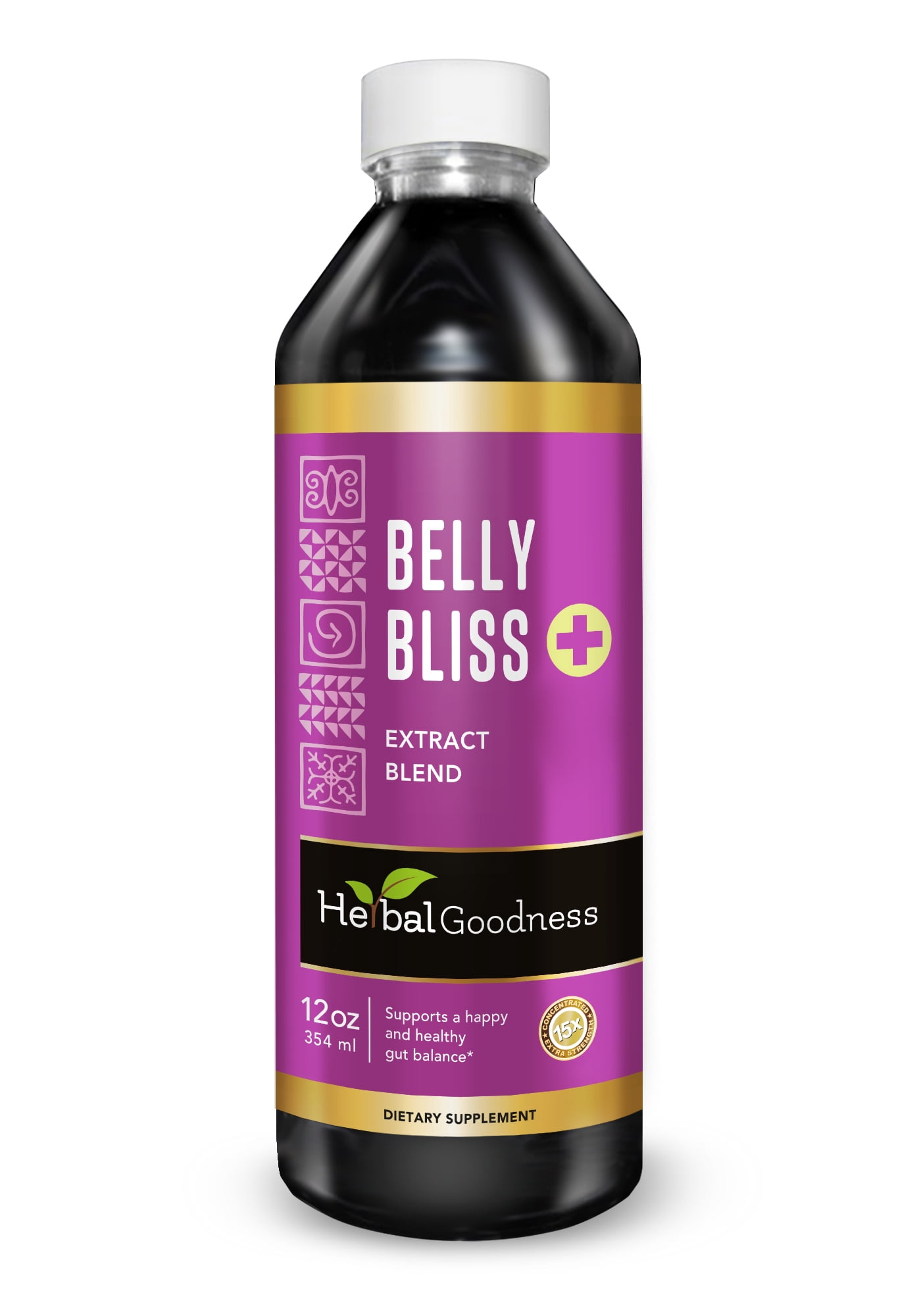 Belly Bliss Liquid Probiotics for Adults 12 fl oz – Digestive Probiotic for Gut Health & Bloating Relief for Women, Stomach Settle, Lemon Balm– Herbal Goodness