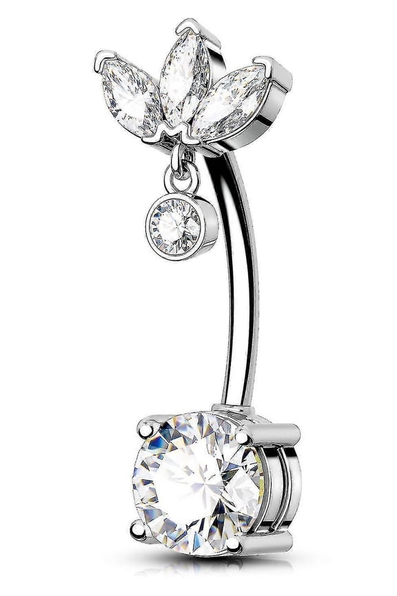 Belly Button Piercing Surgical Steel Piercings Belly Button Bananabells Navel Piercing Silver Surgical Steel Belly Button Bar Navel Ring12 Mm