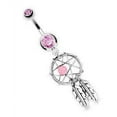 thumbnail image 1 of Belly Button Ring Dream Catcher Woven Star Design Bead Feathers Fancy Navel, 1 of 6