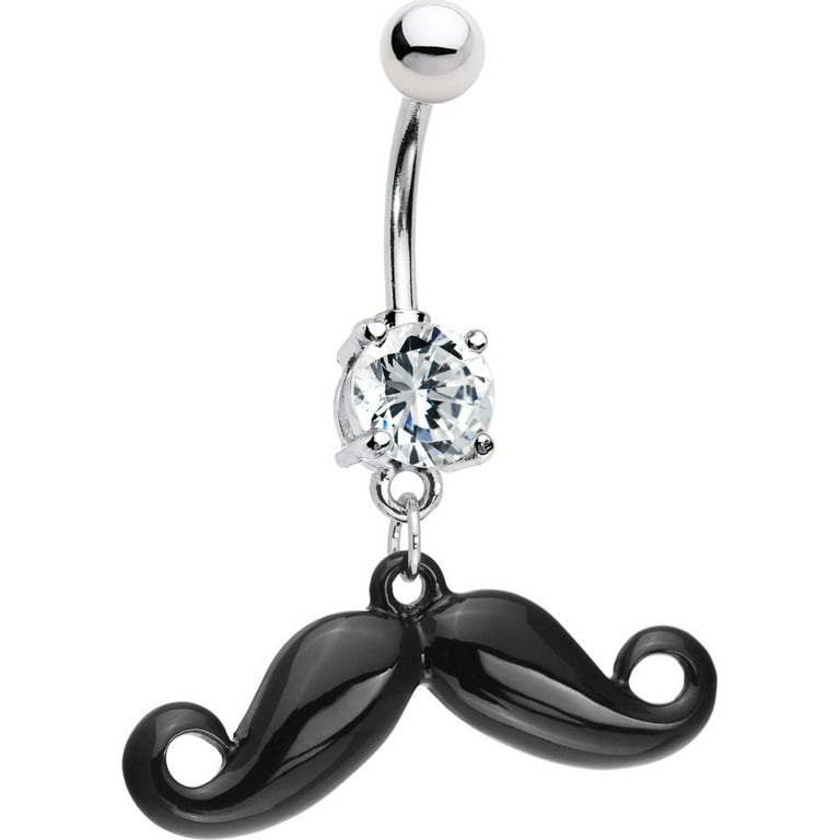 316L Surgical Steel Small & Cute CZ Gem Prong Belly Button Navel Ring 316L Surgical Steel Small & Cute CZ Gem Prong Belly Button Navel Ring