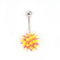 thumbnail image 1 of Belly Button Ring Navel Piercing with Spike Silicone Ball, 1 of 8