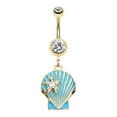 thumbnail image 1 of Belly Button Ring Navel Seashell Belly Button Ring Starfish Star Under The Sea Shell, 1 of 1