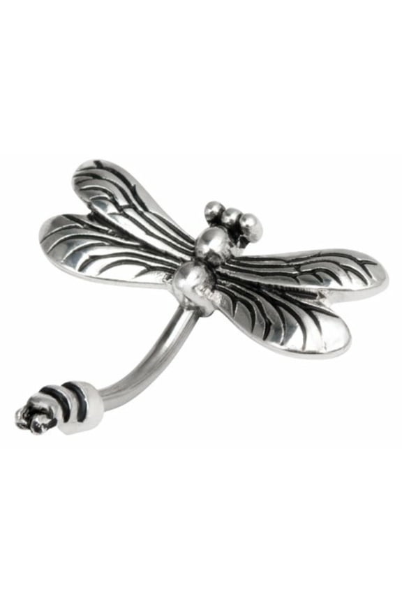 Belly Button Ring Navel Split Dragonfly 14 Gauge Split