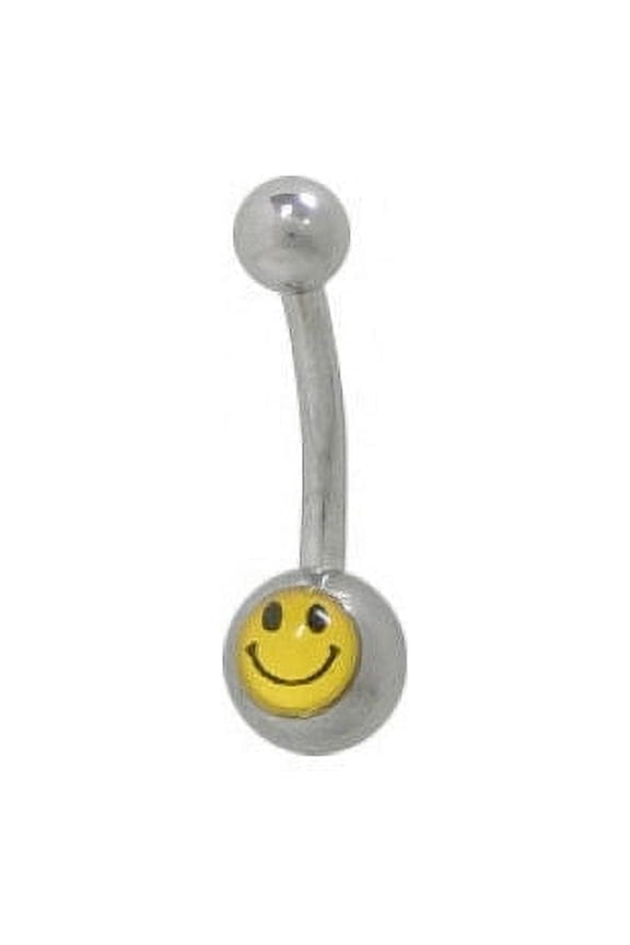 Belly Button Ring Smiley Face