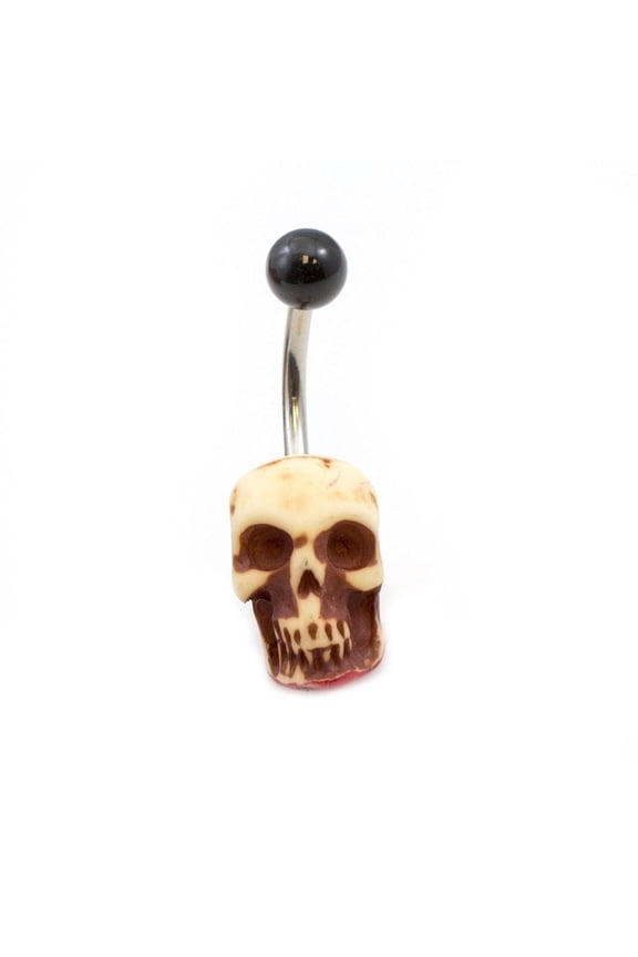 Belly Button Ring with Skeleton or Zombie Design 14g