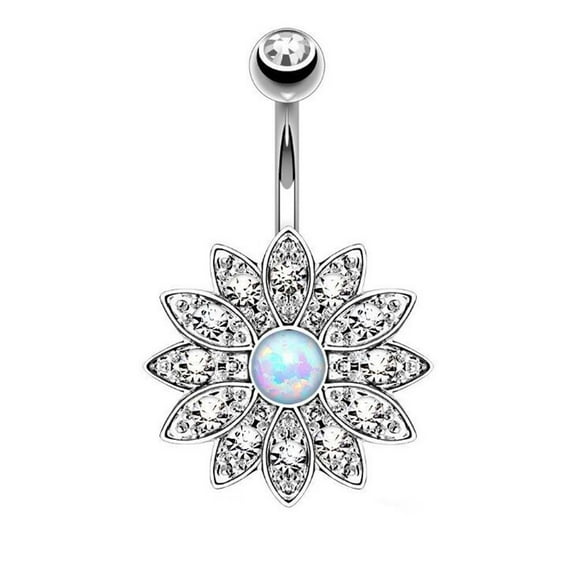 Belly Button Rings, Usavan Surgical Steel Belly Button Rings with Properly Fitted Tips, Hypoallergenic Nickel-Free Lead-Free Navel Piercing Jewelry for Sensitive Skin