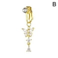 thumbnail image 1 of Belly Button Rings, Women Navel Button Rings, Clip-on Navel Non-Pierced Faux Belly Button Rings, Sexy Belly Navel Jewellery for Women G2A5, 1 of 9