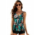 thumbnail image 1 of Belly-Covering Boxer Swimsuit - Stylish Two-Piece Conservative Swimwear, 1 of 2