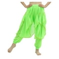 thumbnail image 1 of Belly Dance Costume Chiffon Harem Pants Halloween Lantern Pants With Gold Trim Women Dancing Performance Pants, 1 of 5