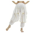 thumbnail image 1 of Belly Dance Costume Chiffon Harem Pants Halloween Lantern Pants With Gold Trim Women Dancing Performance Pants, 1 of 5
