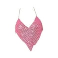 thumbnail image 1 of Belly Dance Crop Tops Women Halter Top for Party Stage Performance Nightclub Pink, 1 of 8
