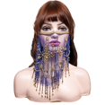 thumbnail image 1 of Belly Dance Face Veil Women Belly Dance Face Veil Tribal Belly Dance Veils For 9 Colors Available, 1 of 7