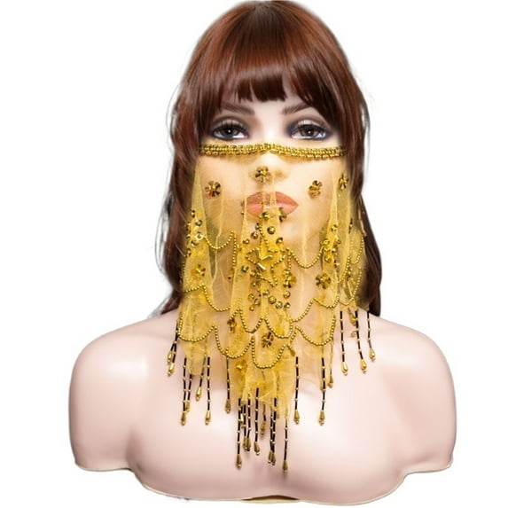 Belly Dance Face Veil Women Belly Dance Face Veil Tribal Belly Dance Veils For 9 Colors Available