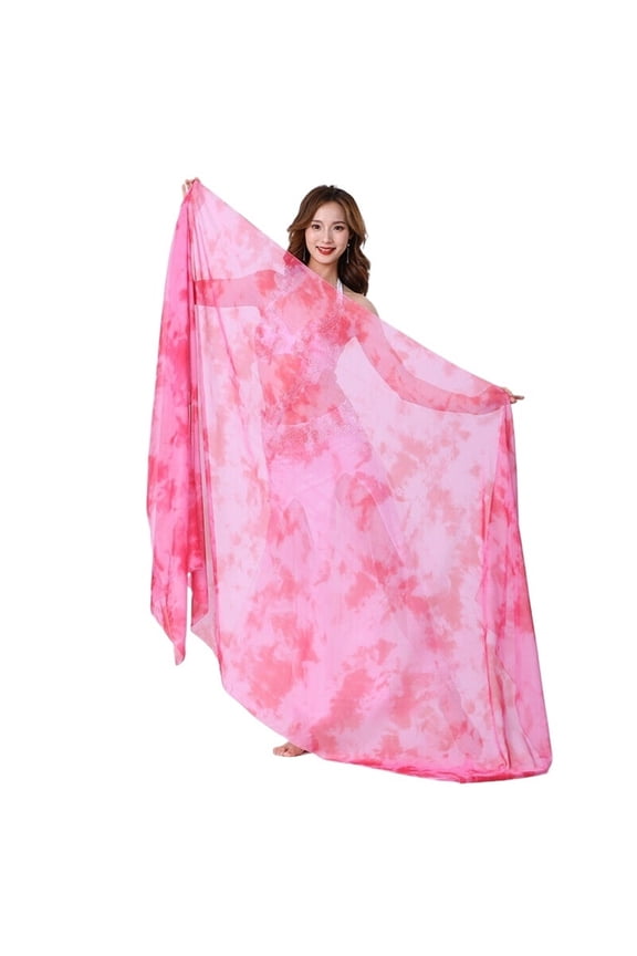 Belly Dance Faux Silk Women Scarf Shawl Dance Performance Stage Dyed Color Veil DIY Fabric Sewing Craft Clothing Supplies