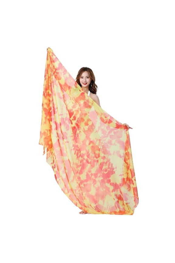 Belly Dance Faux Silk Women Scarf Shawl Dance Performance Stage Dyed Color Veil DIY Fabric Sewing Craft Clothing Supplies