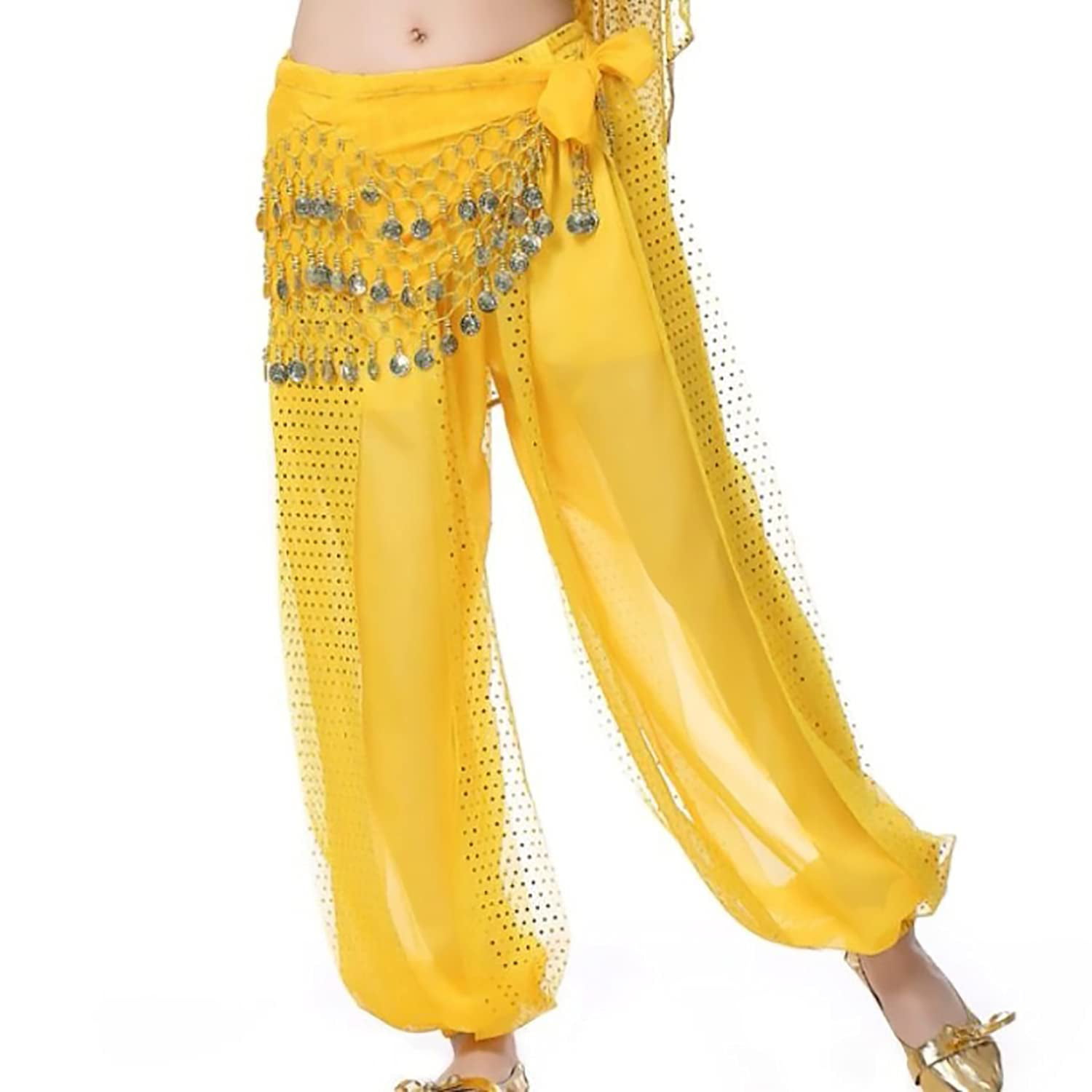 The Dance Bible Belly Dance Coin Harem Pants for Girls and Women