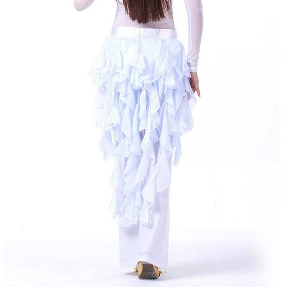 Belly Dance Hip Scarf Egypt Style Belt Skirt Latin Dance Tassel Wave Skirt for Outfit,1,1,1,One Size,White
