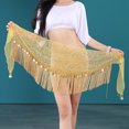 thumbnail image 1 of Belly Dance Practice Hip Scarf Triangle Scarf Beads Embroidery Tassel Waist Belt Skirts, 1 of 5
