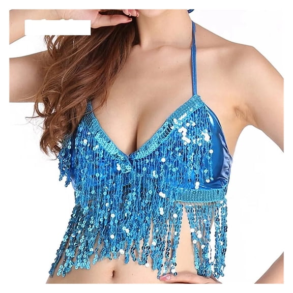 Belly Dance Top Nightclub Performance Bra Dance Wear Show Costumes Halter Top