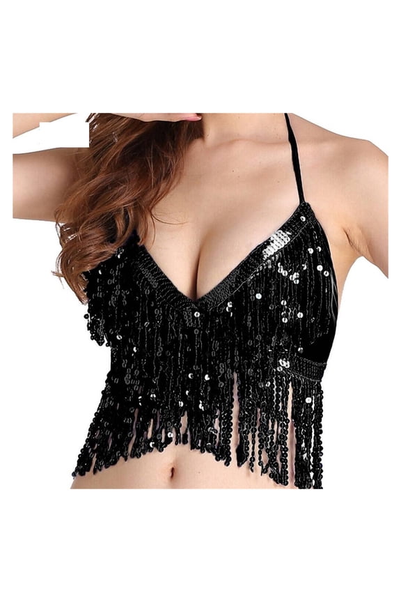Belly Dance Top Nightclub Performance Bra Dance Wear Show Costumes Halter Top