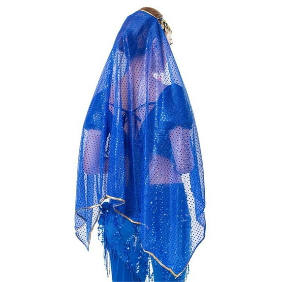 Belly Dance Veil Headdress Forehead Jewellery Large Highlights Mesh Turban Headband Headband Headchain
