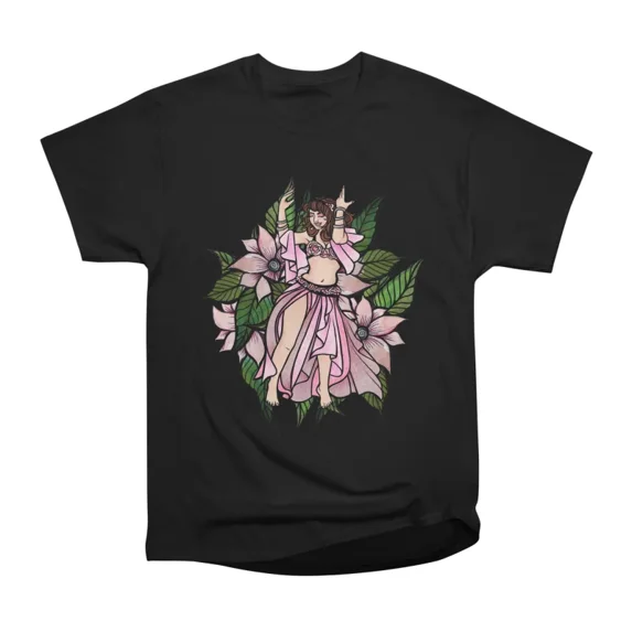 Belly Dancer Flowers T-Shirt Tee Gift For Him Merch For Her Apparel For ...