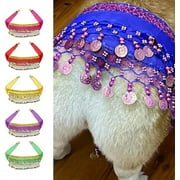 Belly Dancer Skirt for Dogs, Corgi Costume for Dogs, Passionate Puppy Shaking Hip Dance Hip Scarf Decoration for Halloween Day Pet Costumes