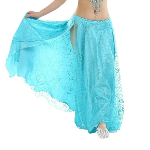 Belly Dancing Side Pulling Long Satin Skirt Lady Belly Dance Skirts Women Belly Dance Skirt Professional 96cm
