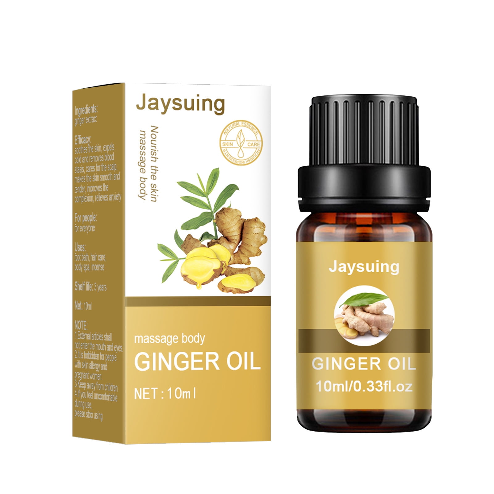 Belly Drainage Ginger Oil Massage Oil,Natural Plant Aroma Oil Ginger Essential Oil, Ginger Oil
