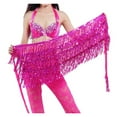thumbnail image 1 of Belly Skirt Sequins Decor Sequins Tassel Skirts Shiny Viscose Belly Dance Hip Scarf for Belly Dance, 1 of 6