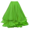 thumbnail image 1 of BellyLady Belly Dance Skirt Halloween Tribal Chiffon Tiered Maxi Full Skirt-Green, 1 of 4