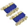 thumbnail image 1 of BellyLady Belly Dance Wrist Ankle Cuffs Bracelets, Halloween Costume Accessory-Navy Blue, 1 of 6