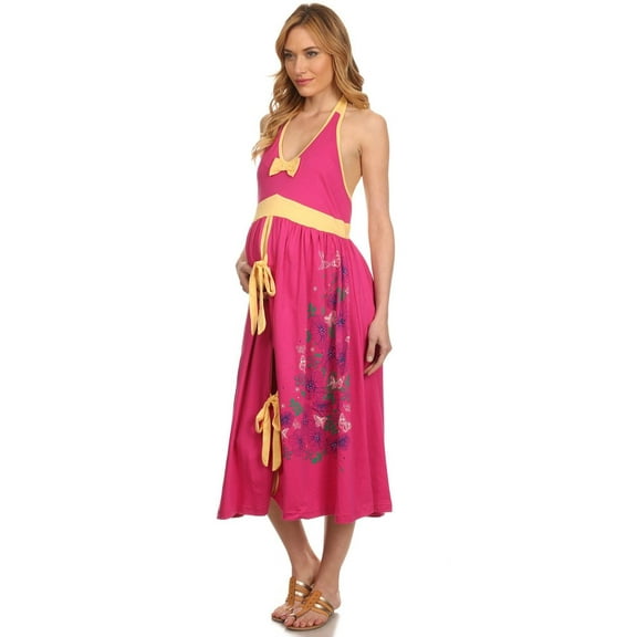 BellyMoms Maternity Hospital Labor and Delivery Gown/ Hospital Bag Must Have/ Baby Shower Gift (Berry)