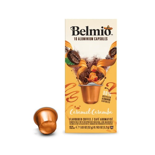 Belmio Caramel Caramba Nespresso Original compatible Aluminium Coffee Pods, 10 pods per pack, British Import (Pack of 3)