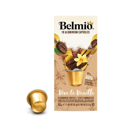 Belmio Viva La Vanilla Nespresso Original compatible Aluminium Coffee Pods, 10 pods per pack, British Import (Pack of 3)