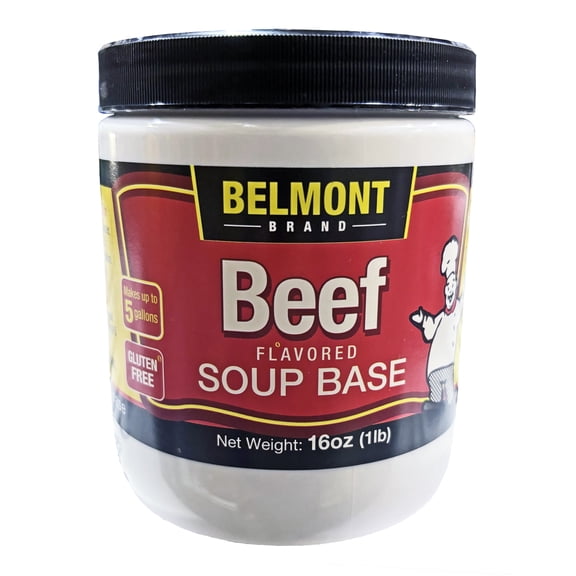 Belmont Beef Flavored Soup Base | Gluten Free | 16 oz.