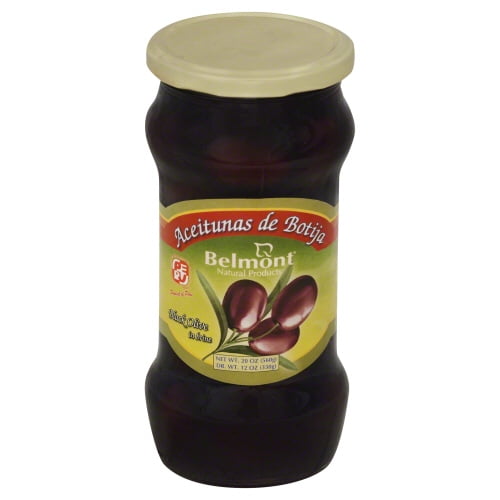 Belmont Black Olives in Brine 20 oz Pack of 12