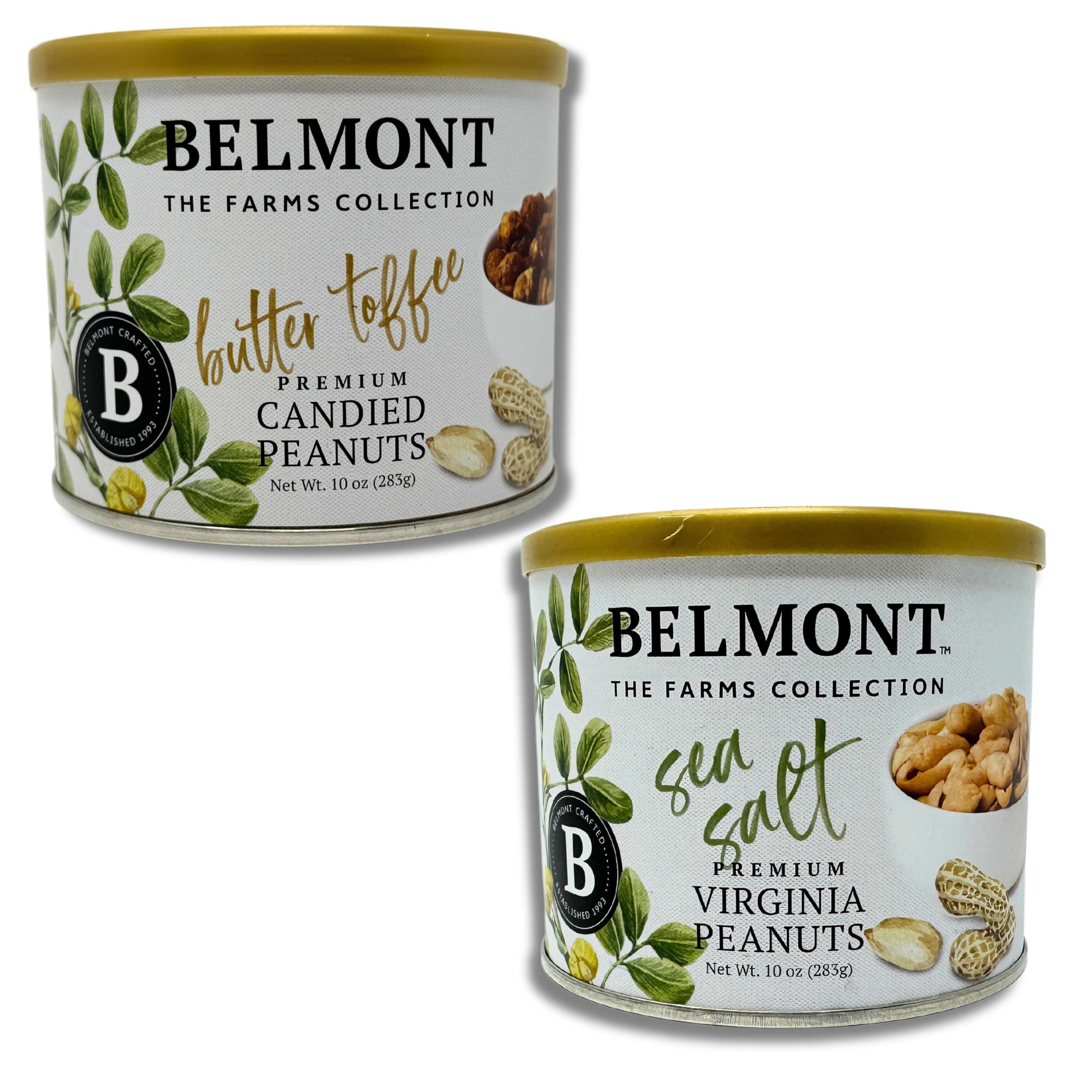 Belmont Gourmet Peanut Bundle 10 Ounce Tin of Belmont Butter Toffee
